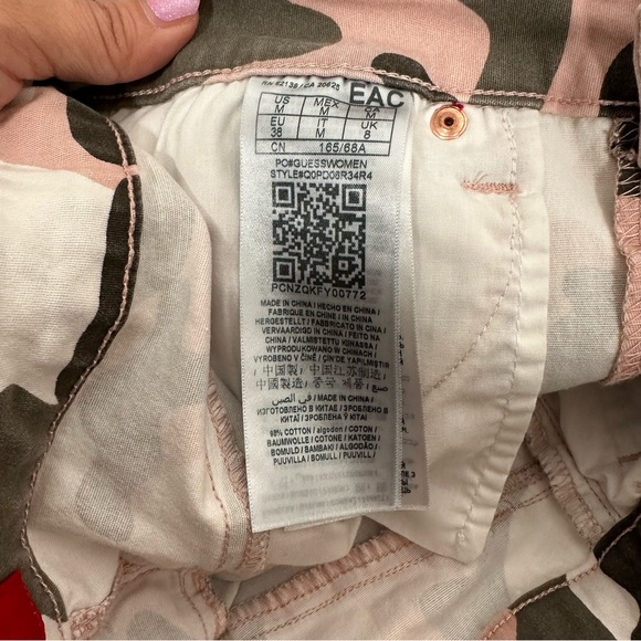 Guess Pink Green Camouflage Mini Skirt - Picture 5 of 8